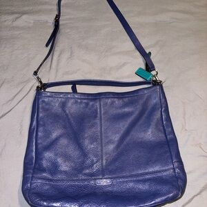 Coach Blue Leather Shoulder Bag